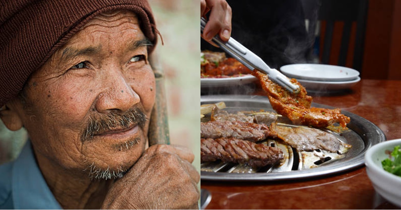 Tinupad ng Lolo ang Pangarap ng mga Apo na Makakain sa Samgyupsalan; Nagulat Siya na Kulang Pala ang Pera Niya nang Matapos Kumain at Magbabayad na Siya